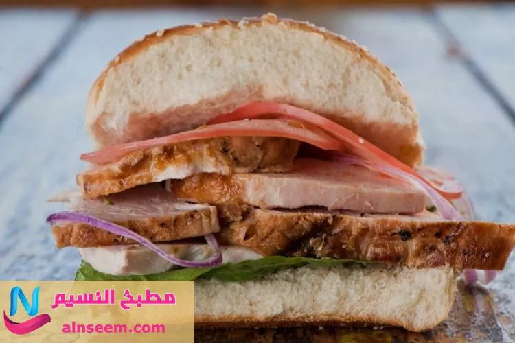 ساندويش الزنجر بالروست بيف للرجيم